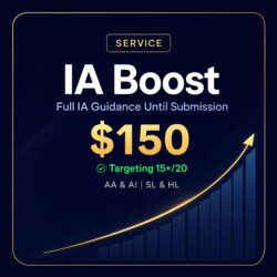 IA Boost service — Full IB Math IA guidance and feedback until submission
