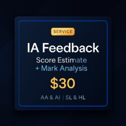 IA Feedback service — IB Math IA score estimate and mark analysis